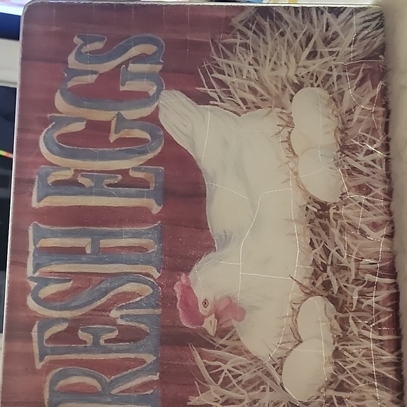 VINTAGE FRESH 🥚 EGGS GLASS CUTTING BOARD. - Picture 4 of 7